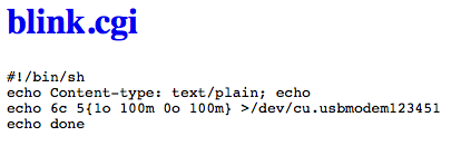 CGI Script to Blink Robot's Amber Light